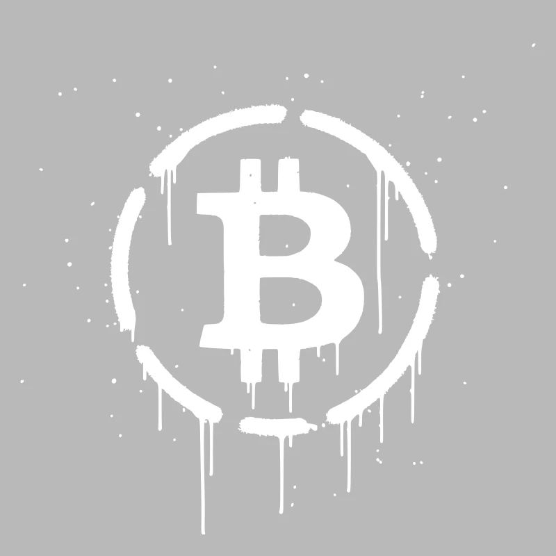 Bitcoin Logo Graffiti Crypto
