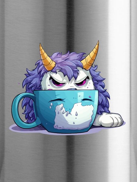 Grummel-Monster im Kaffeebecher
