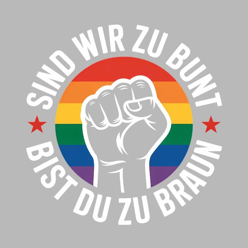 Sind wir zu Bunt - Antifa Pride Tee