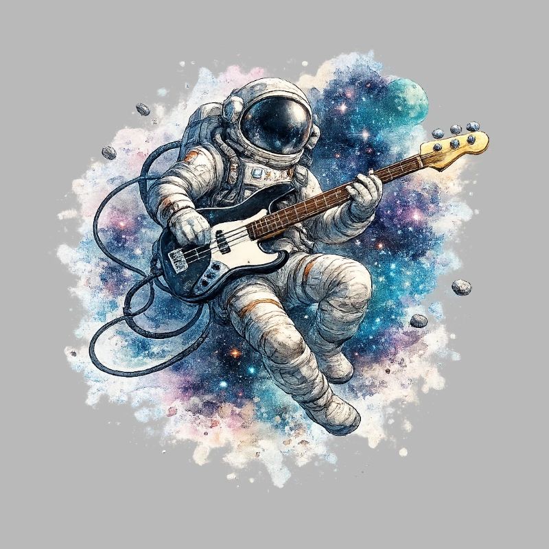 Astronaute spatial avec basse
