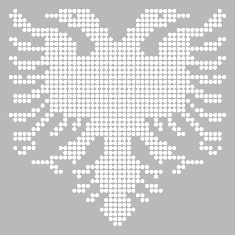 Albanian Double Headed Eagle Dotwork Emblem