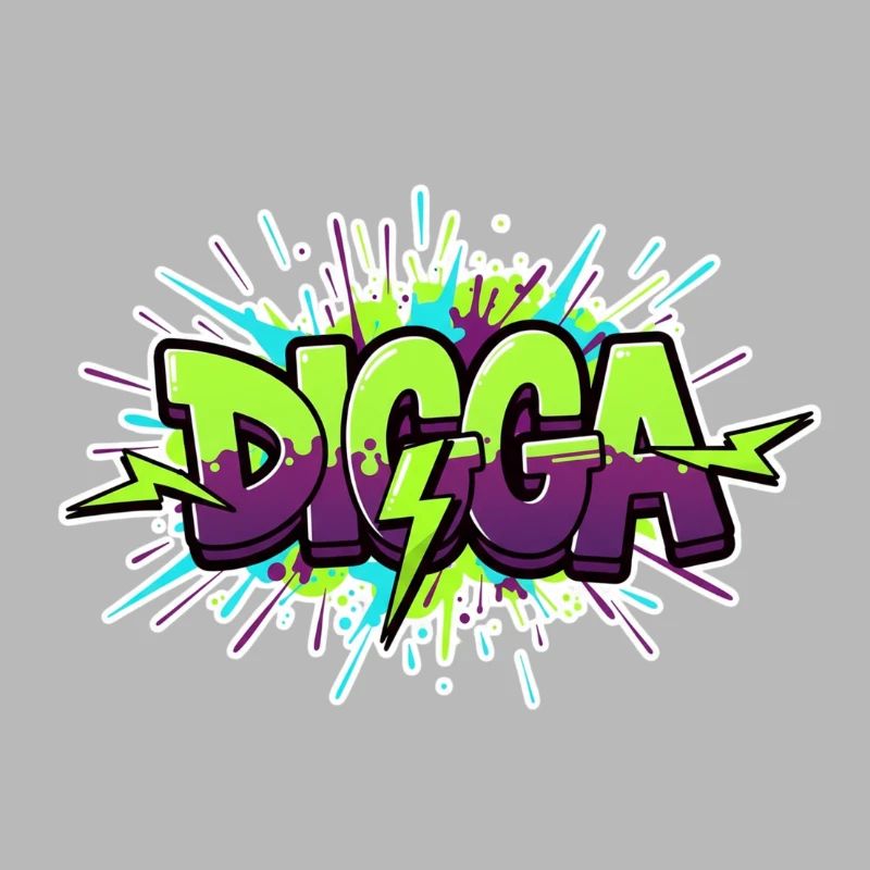 Digga Graffiti Neon Burst