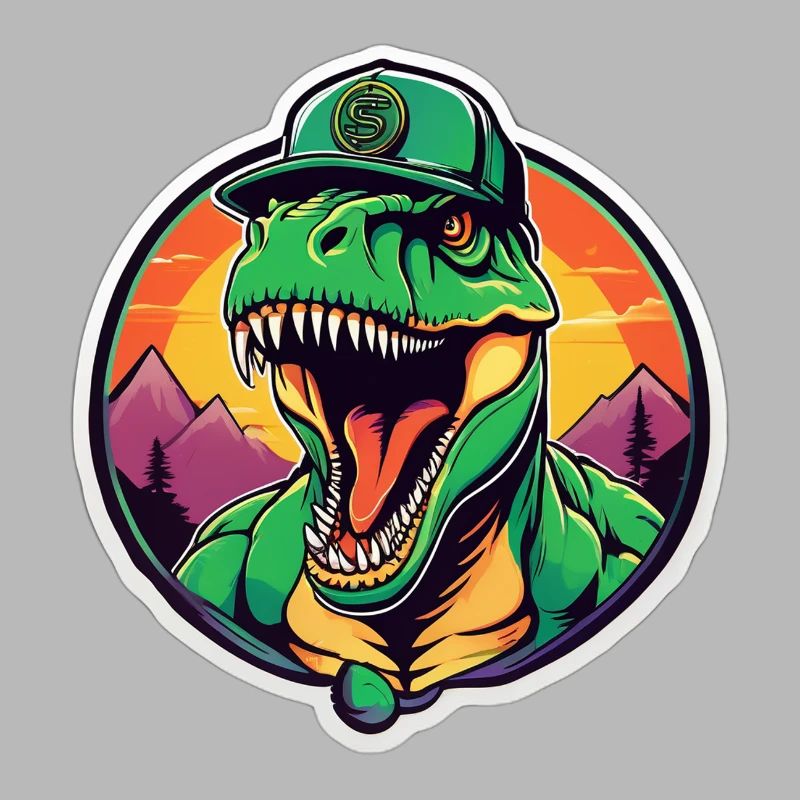 T-Rex Cap Rétro Soleil Couchant