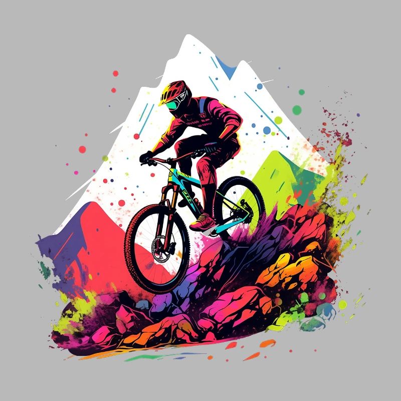 Sentier de VTT coloré