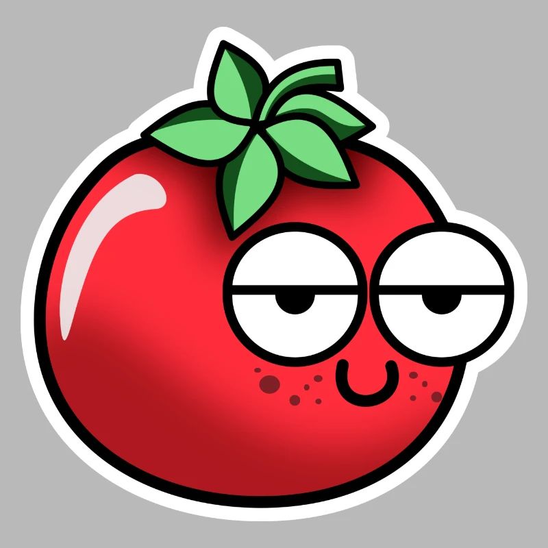 Tomate mit Gesicht