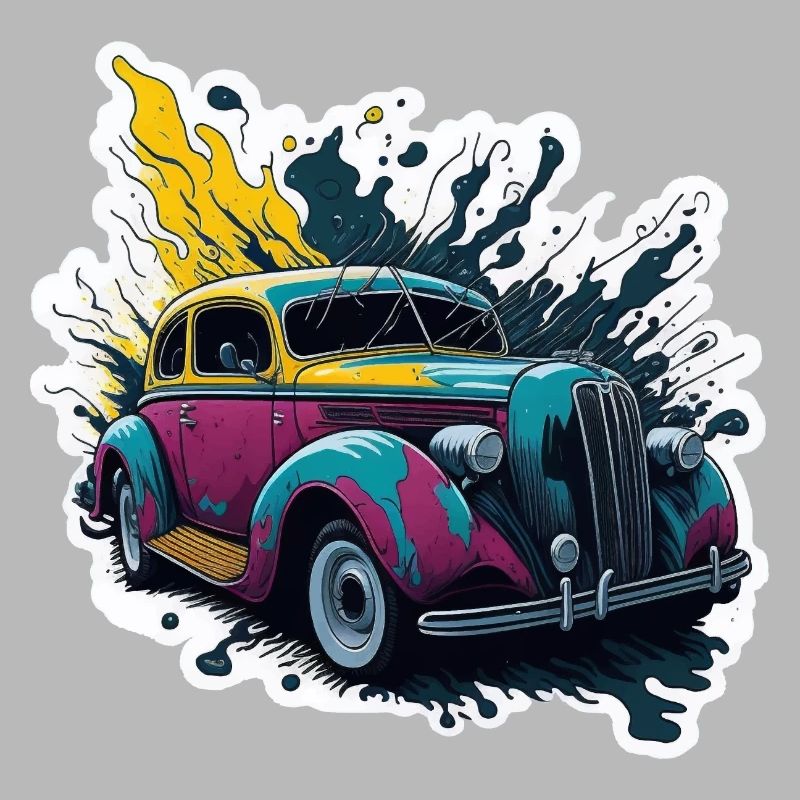 Farbiger Oldtimer Spritzer