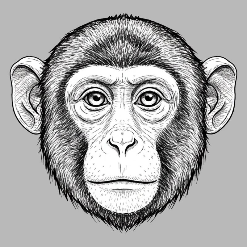 Expressive monkey portrait