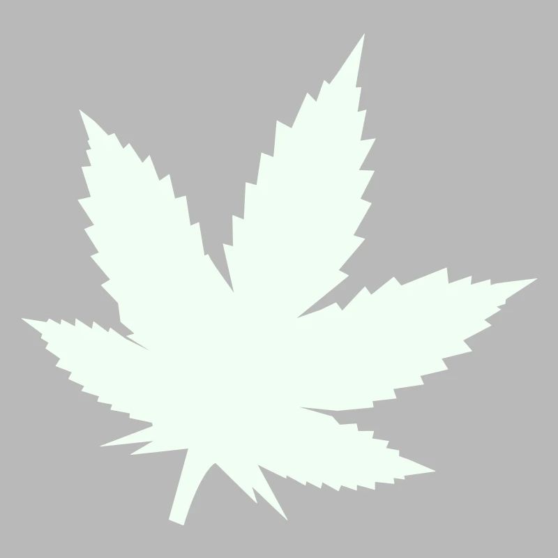 Cannabis Leaf Silhouette Mint