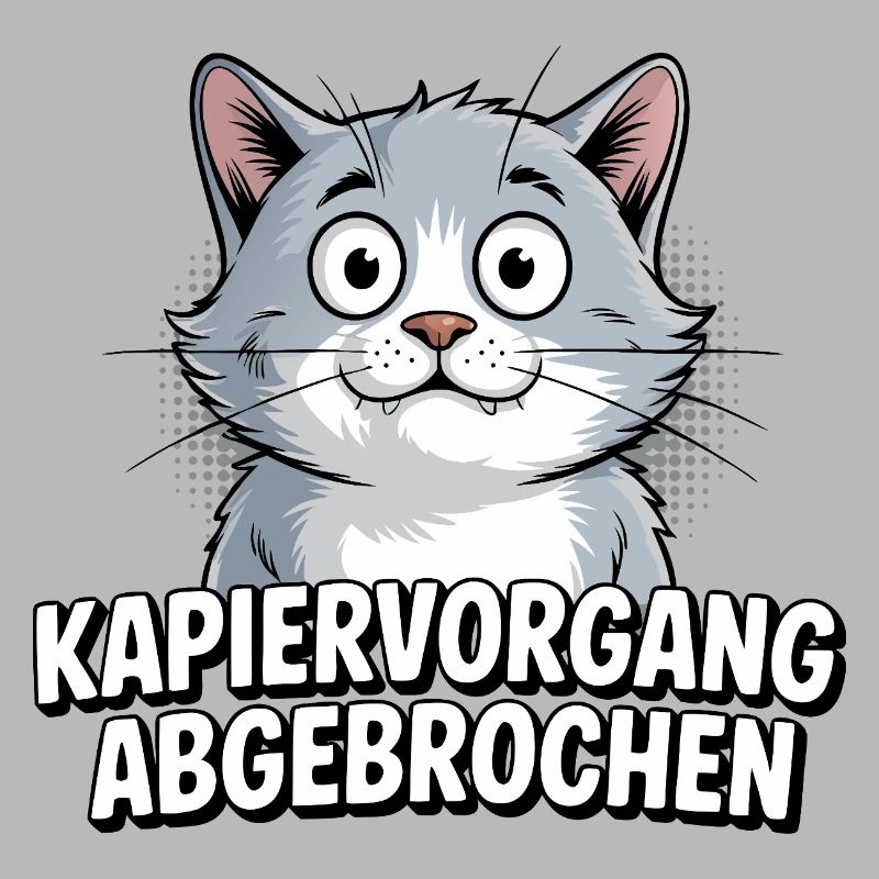 Kapiervorgang abgebrochen – Katze Comic