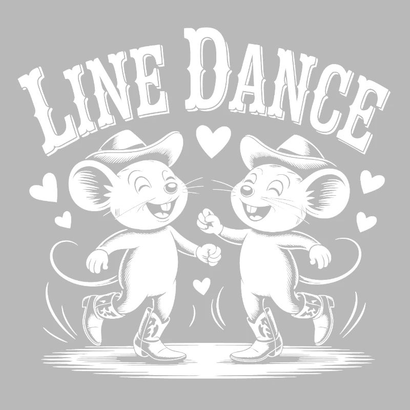 Line Dance Mäuse Illustration