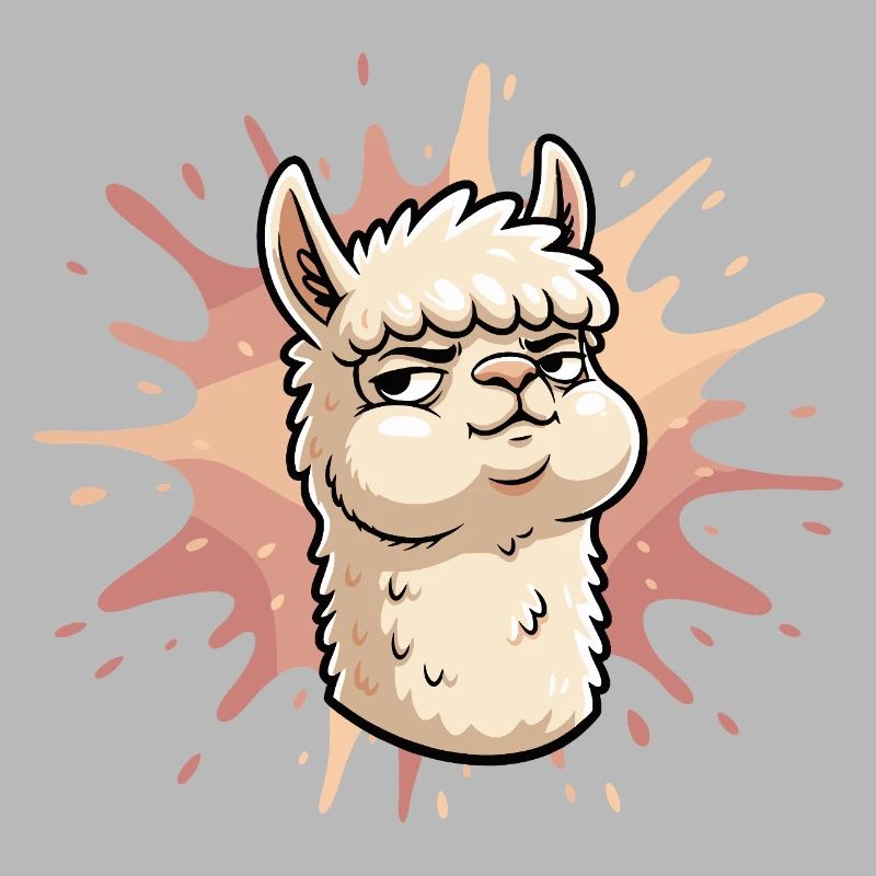 Selbstbewusste Llama Splash