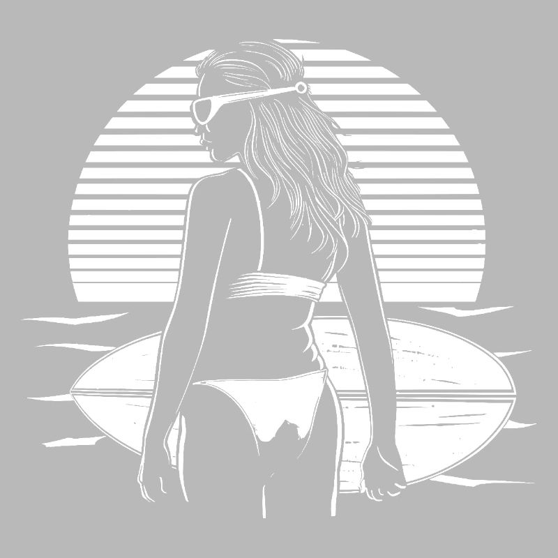 Weiblicher Surfer