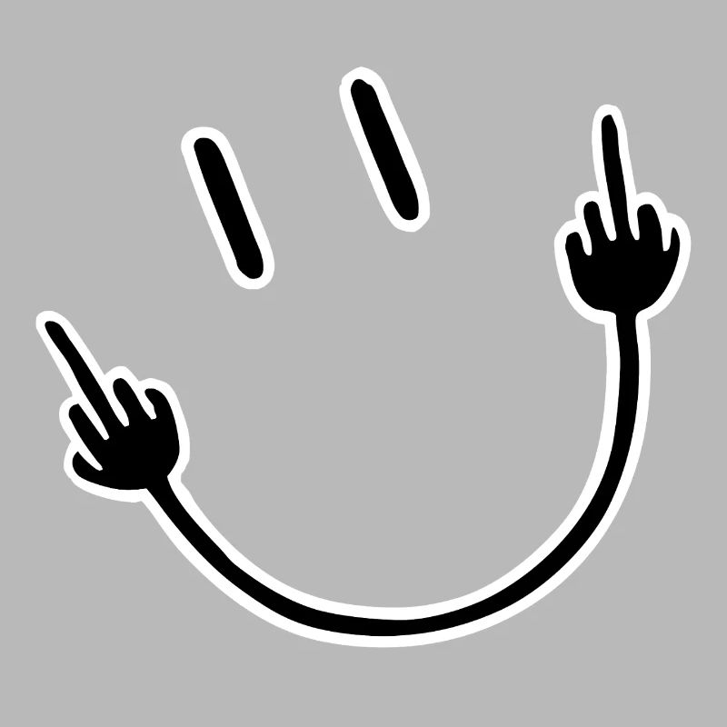 Gesicht mit Mittelfinger-Geste
