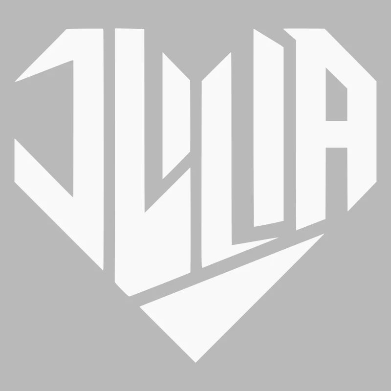 Julia Nom Design Coeur Design - Couleur Variable