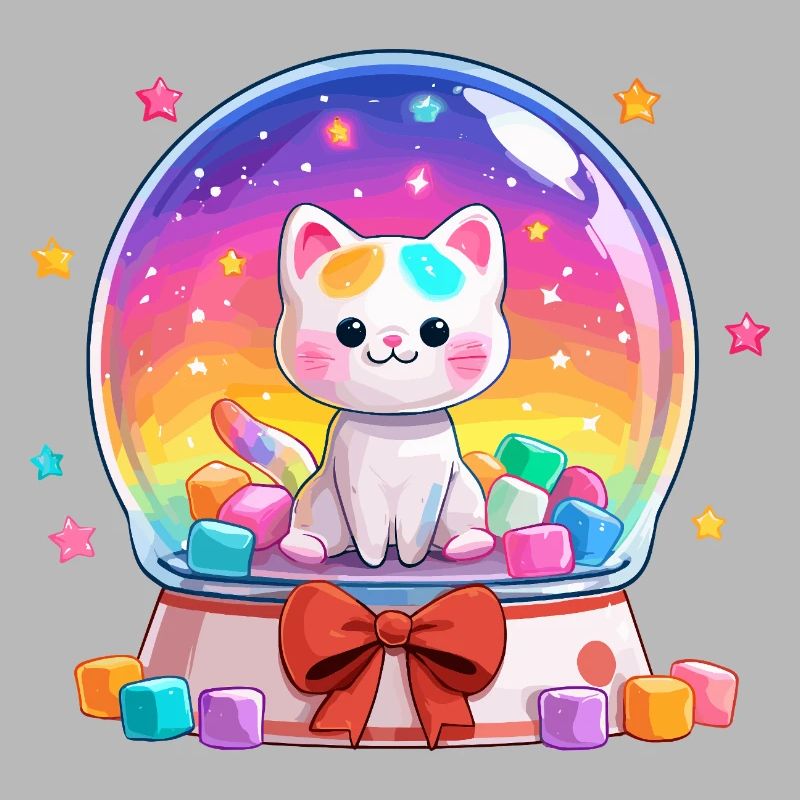 Rainbow Cats Snowglobe