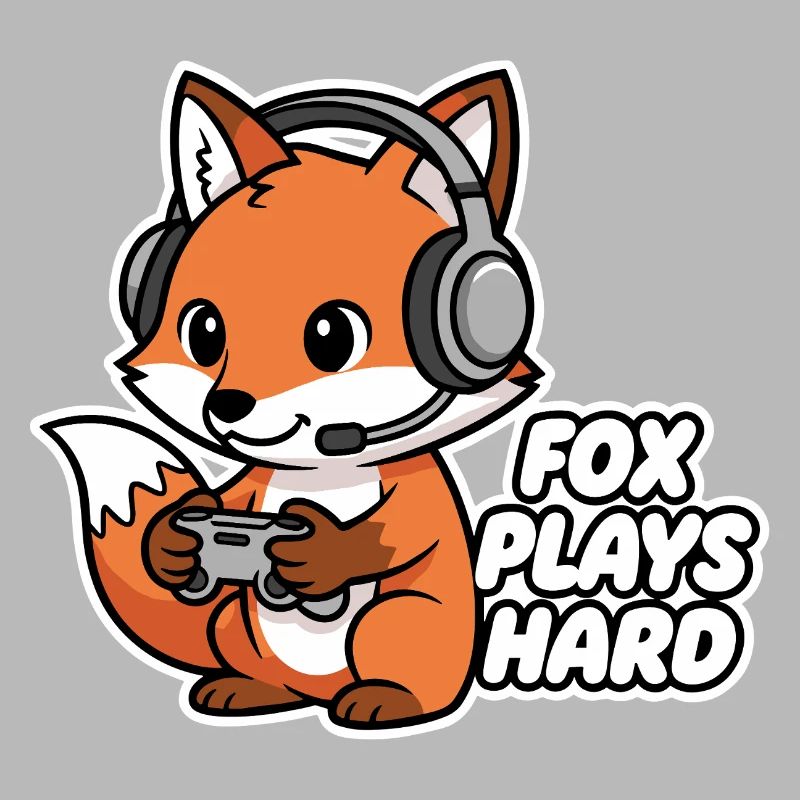 Fuchs mit Headset Spielheld