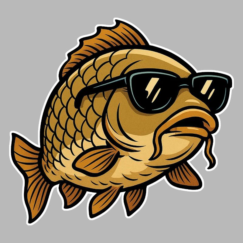 Carp with sunglasses