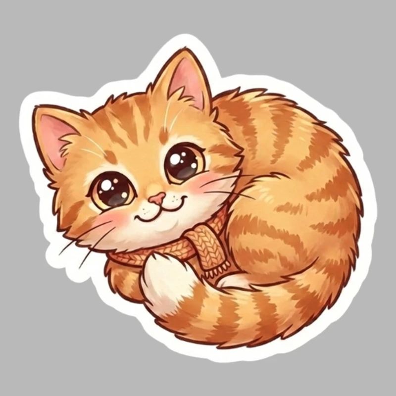 Écharpe douillette orange pour chat