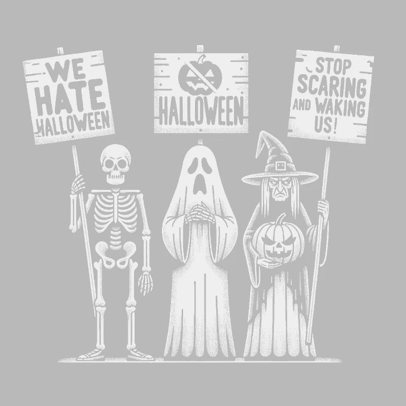 Conception de squelettes de protestation d’Halloween