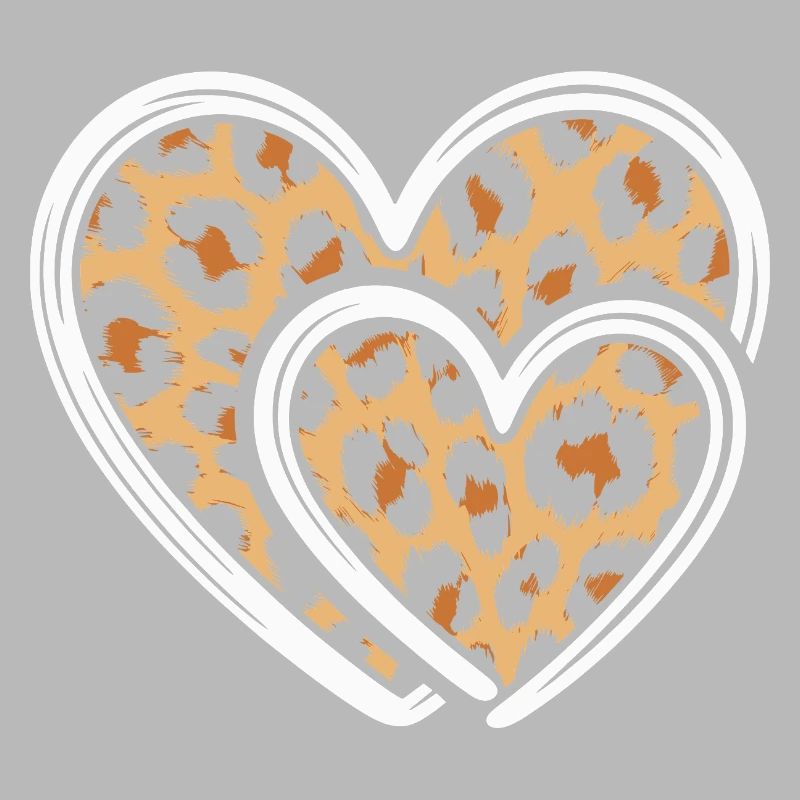 Herz mit Leopardmuster