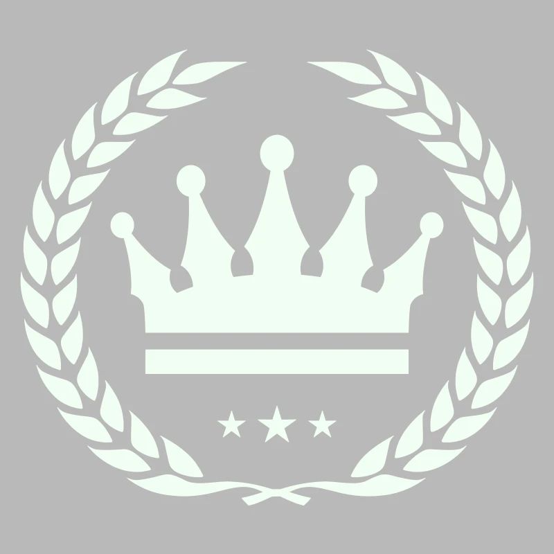 Crown Foliage Emblem Design