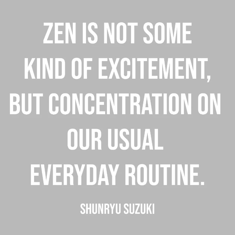 Typographie Zen Focus : Routine quotidienne