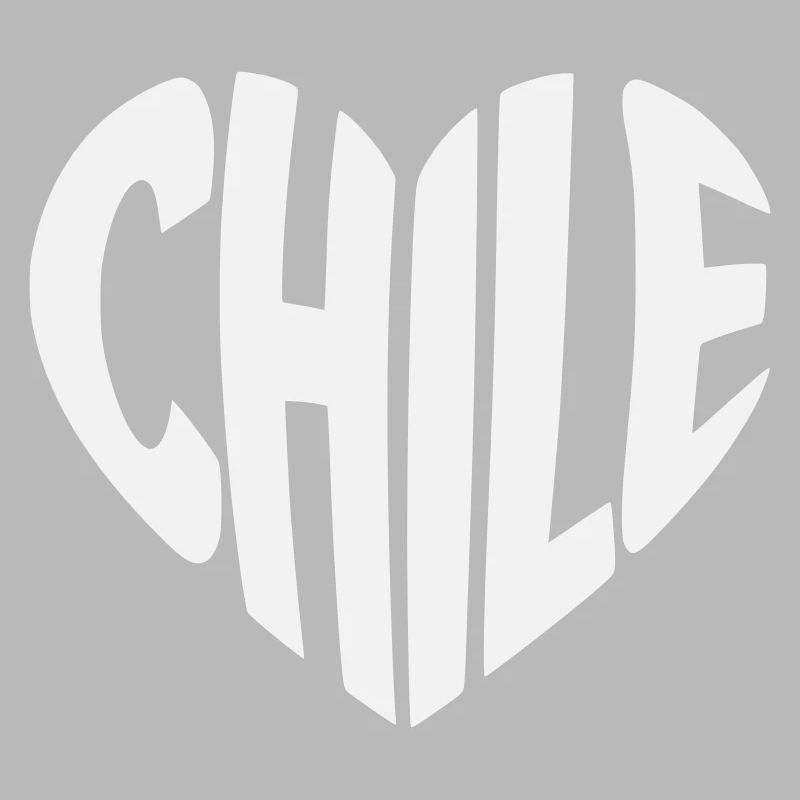 Conception typographique du cœur chilien