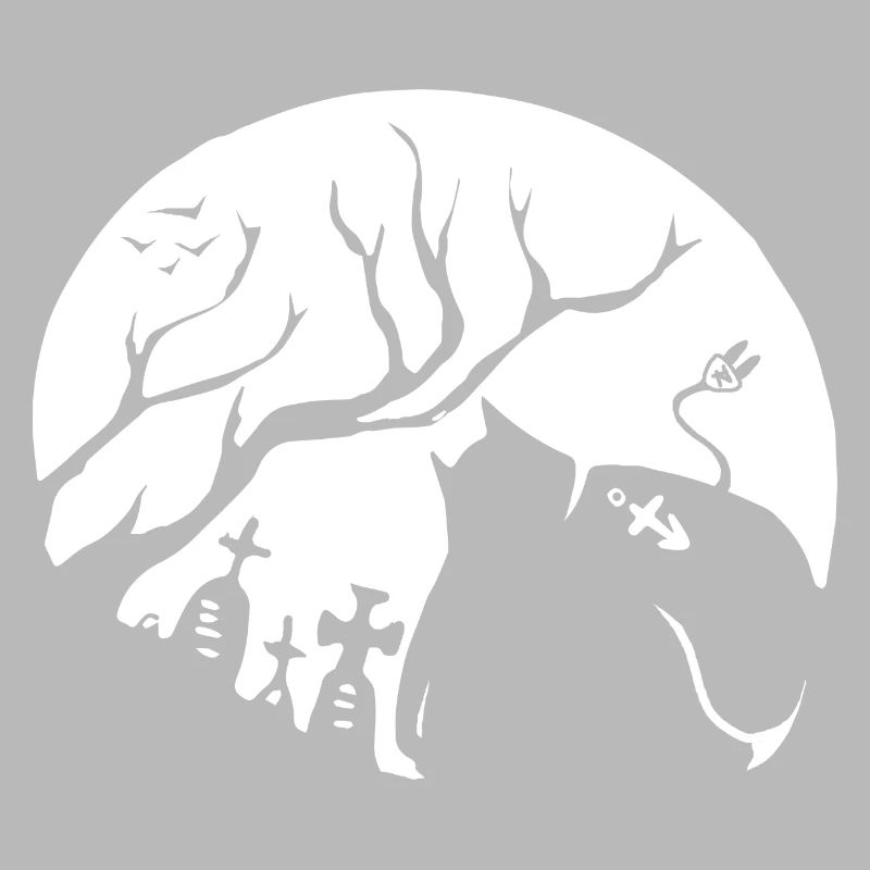 Silhouette d’animal nocturne