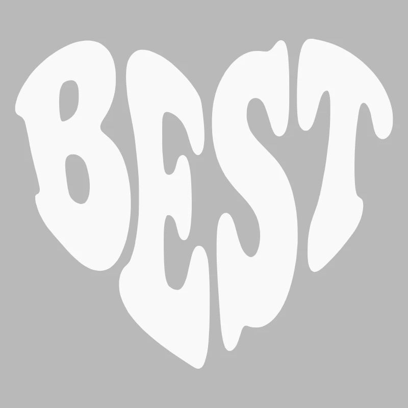 Bestes (Freund / Partner) Herz – Anpassbare Farbe