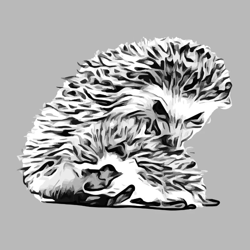 Maman hérisson avec bébé hérisson