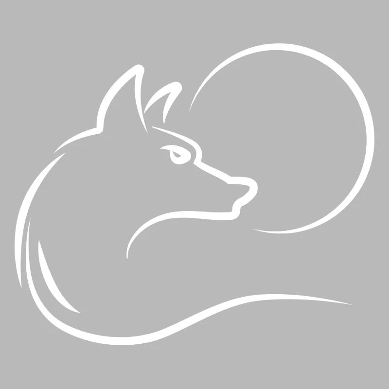 Wolf at full moon