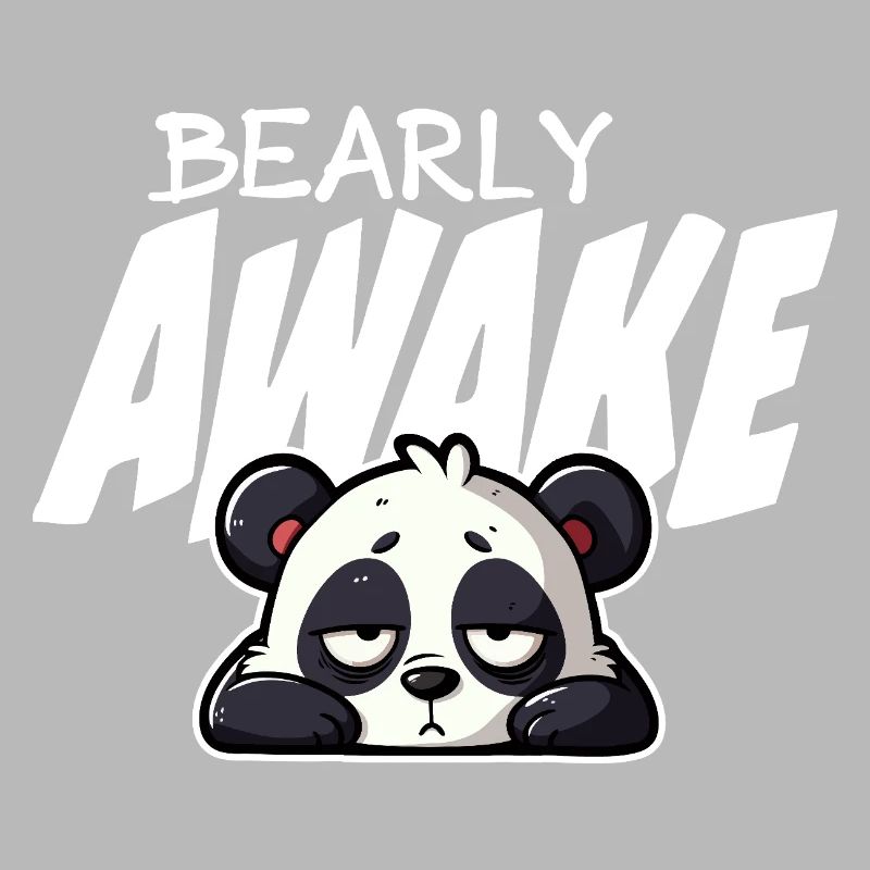 Sleeping Panda Barely Awake
