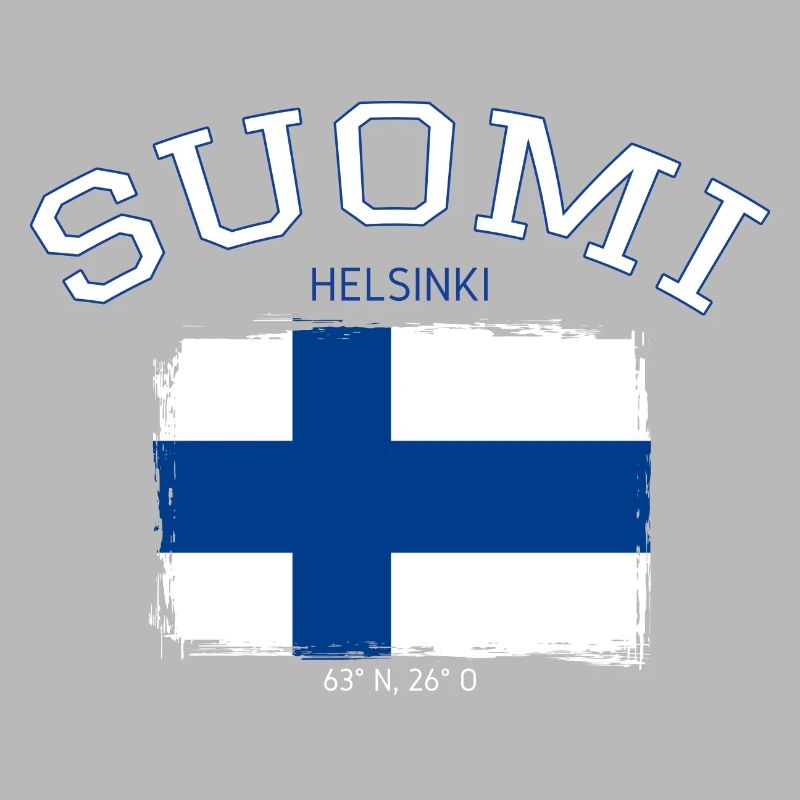 Finland flag with Helsinki reference