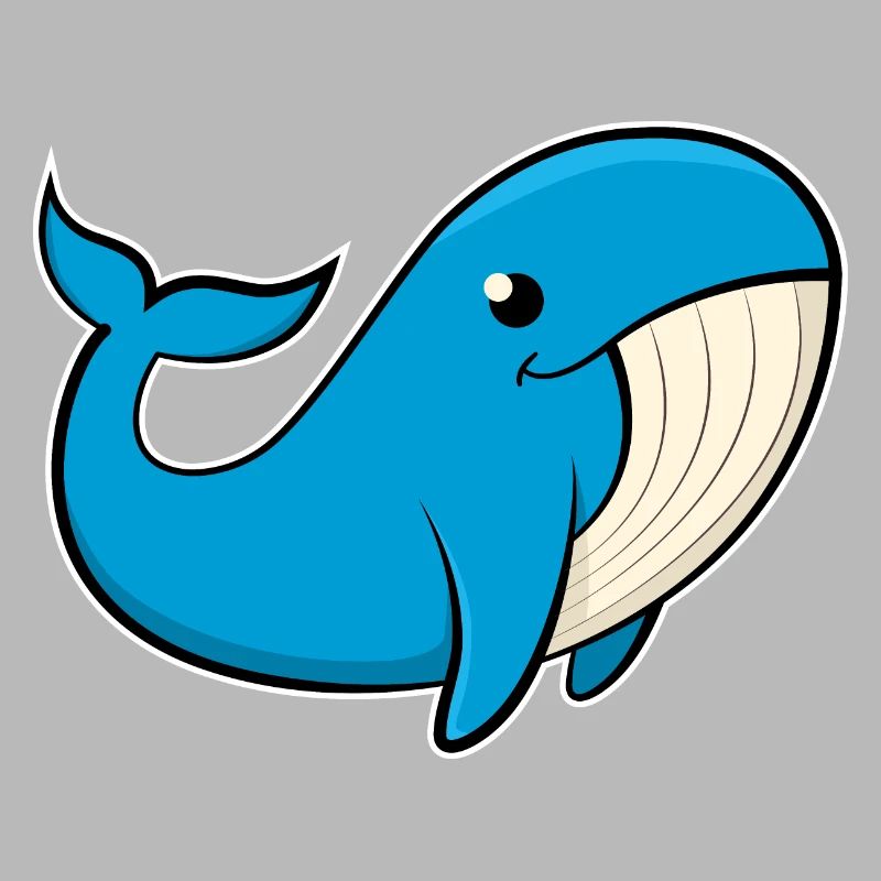 Image joyeuse d’une baleine bleue