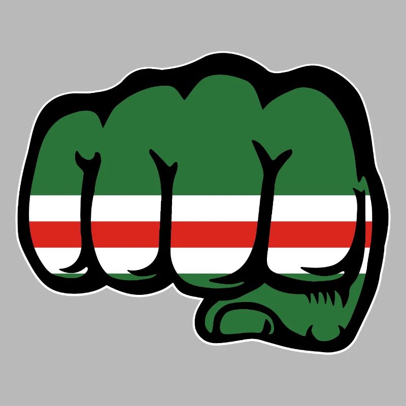Tschetschenien Flagge Faust
