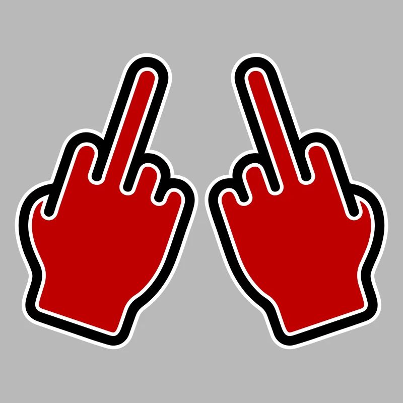 Mittelfinger Zeichen Hand