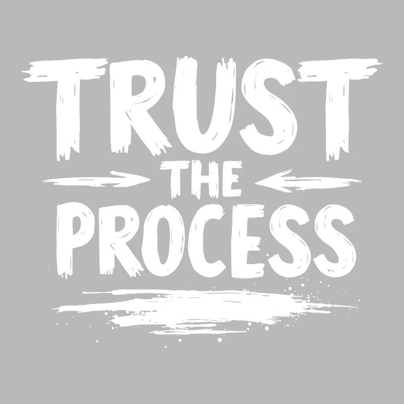 Faites confiance au processus : Lettrage avec graphisme flèche