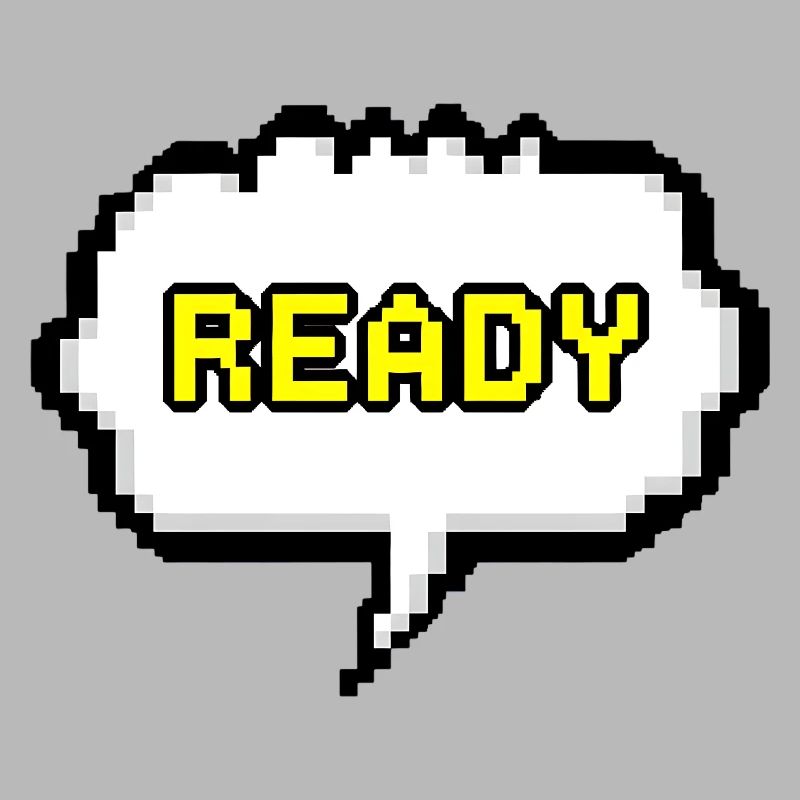 Bereit Pixel-Sprechblase