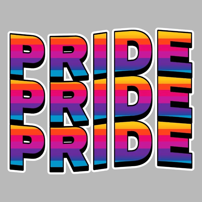 Pride Regenbogen Schriftzug