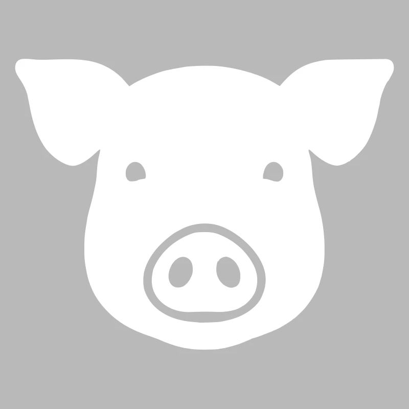 Cute Pig Head Icon Vector