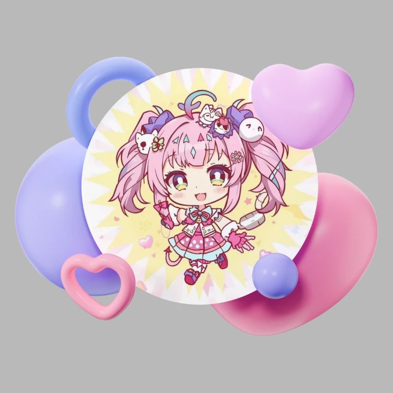 Pastell-Chibi mit Herzchen
