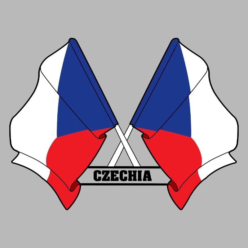 RÉPUBLIQUE TCHÈQUE – Drapeaux croisés