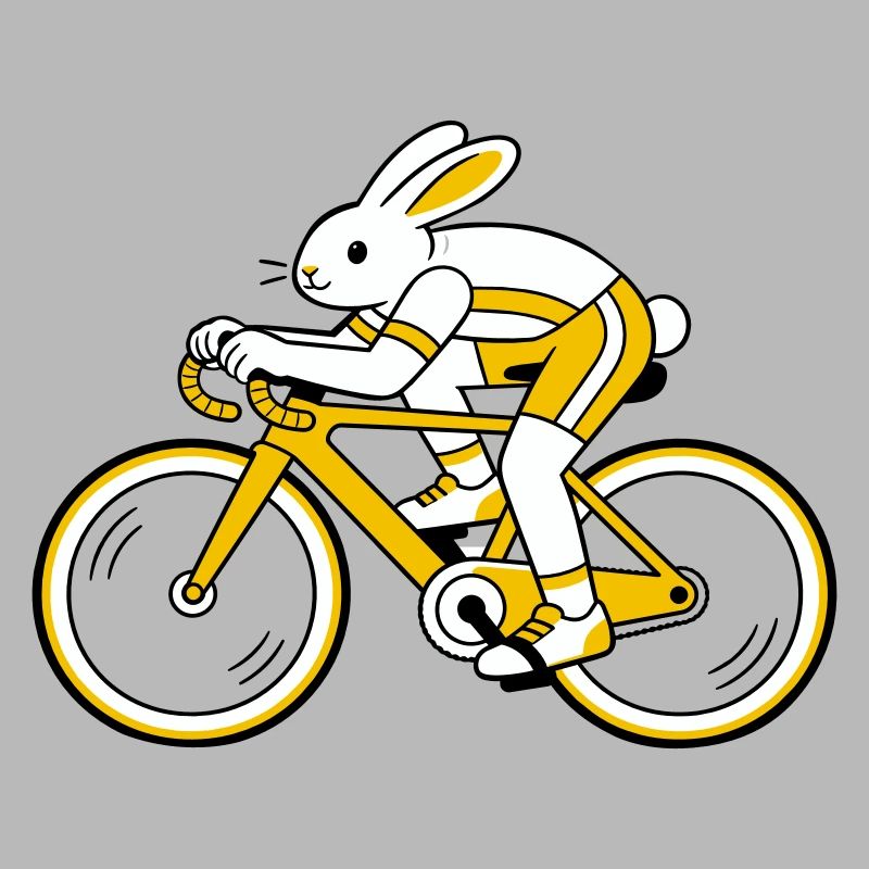hare on a racing bike