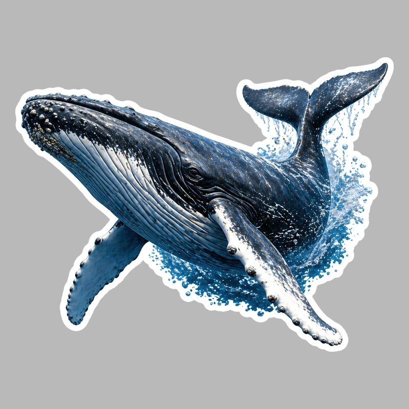 Leaping Humpback Whale – Dynamic Marine Illustrations