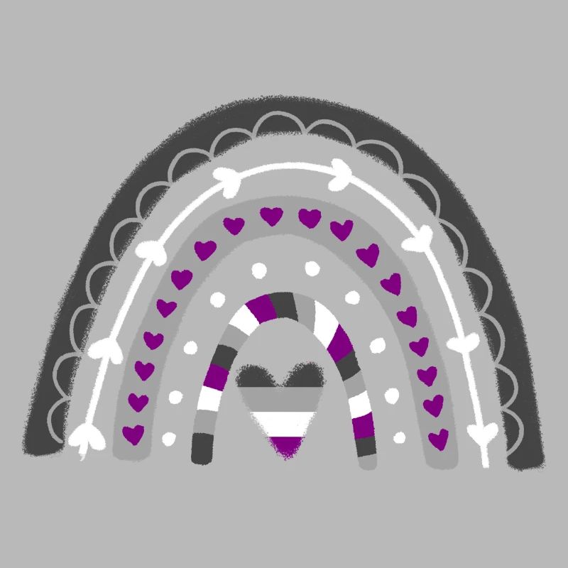 Asexual Pride Boho Rainbow