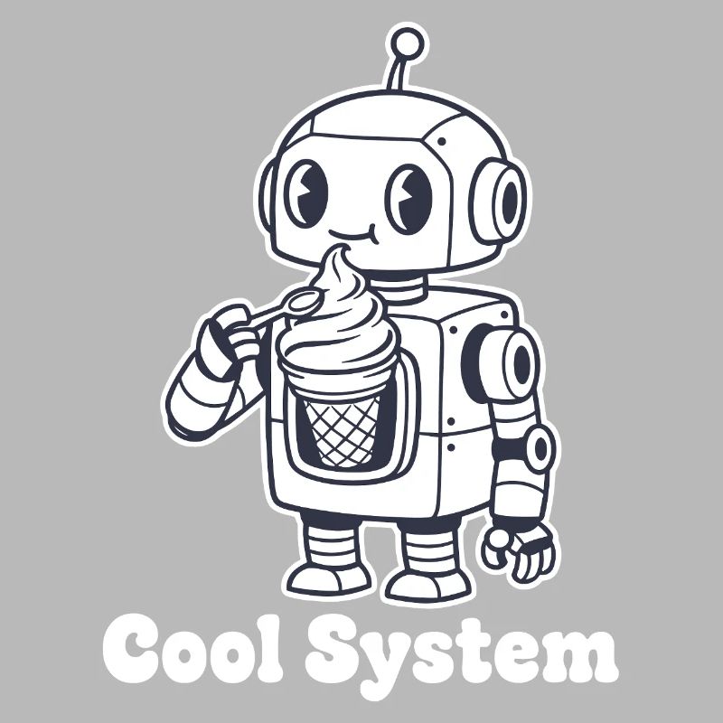 Roboter mit Eiscreme
