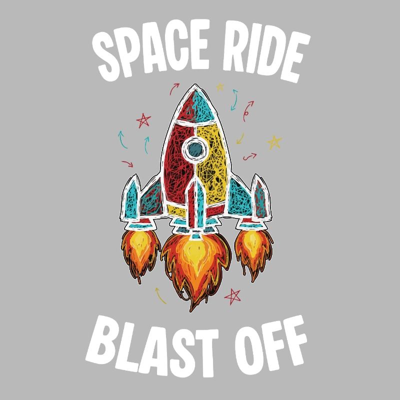 Fusée Espace Retro Scribble Blast Off