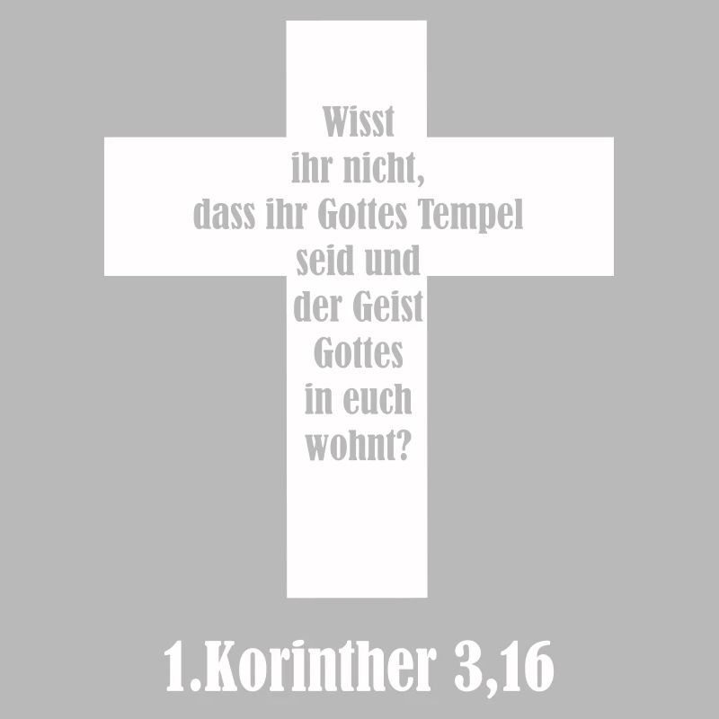 Kreuzzitat Korinther 3:16 - Geist in euch