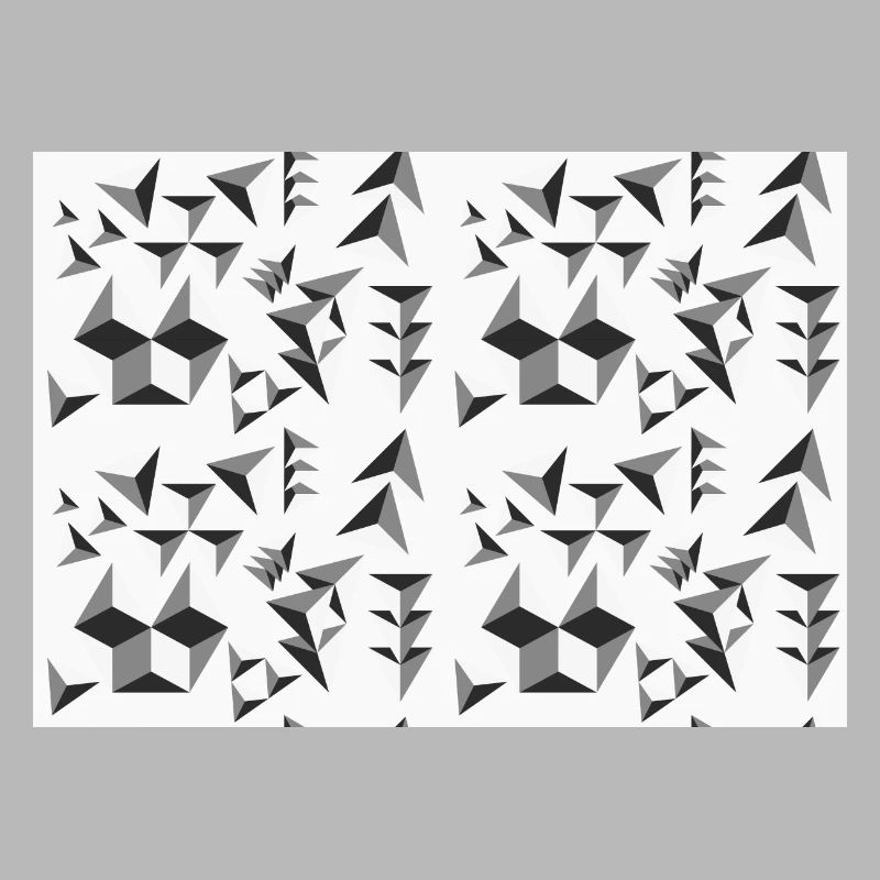 Deco pattern pyramids black and white