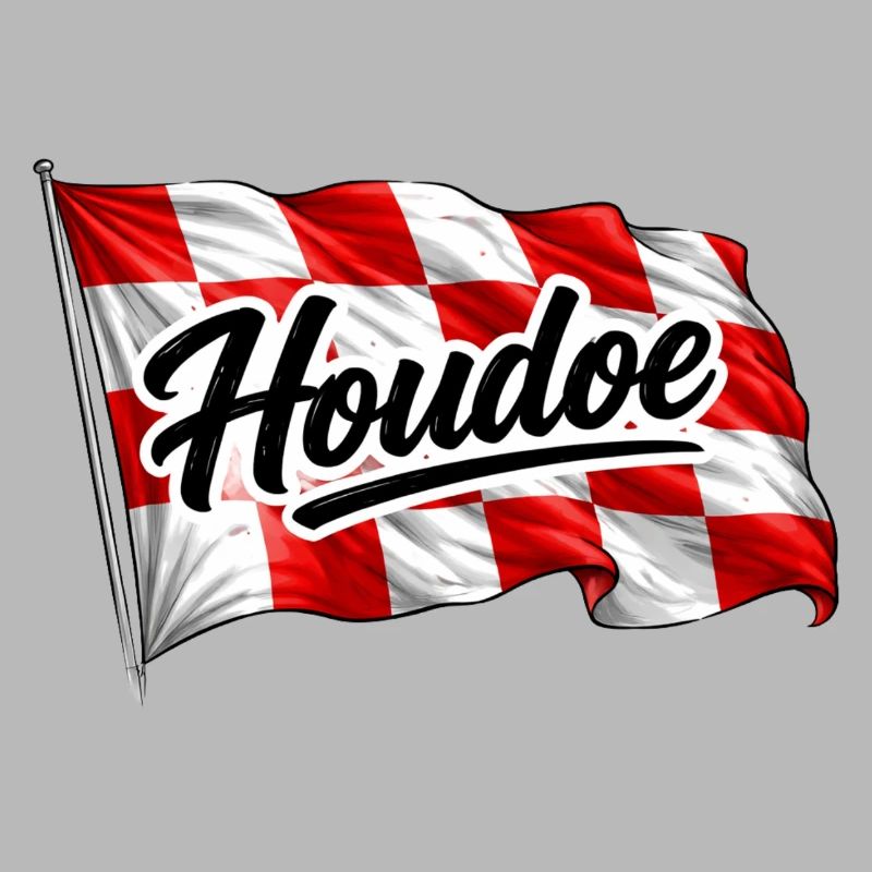 agitant le drapeau du Brabant avec Houdoe